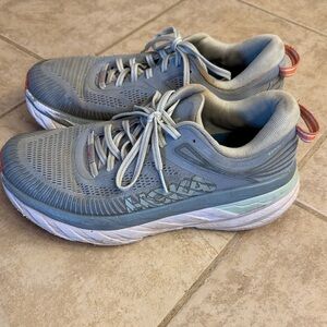 Hoka One One Blue and Orange Athletic Shoes